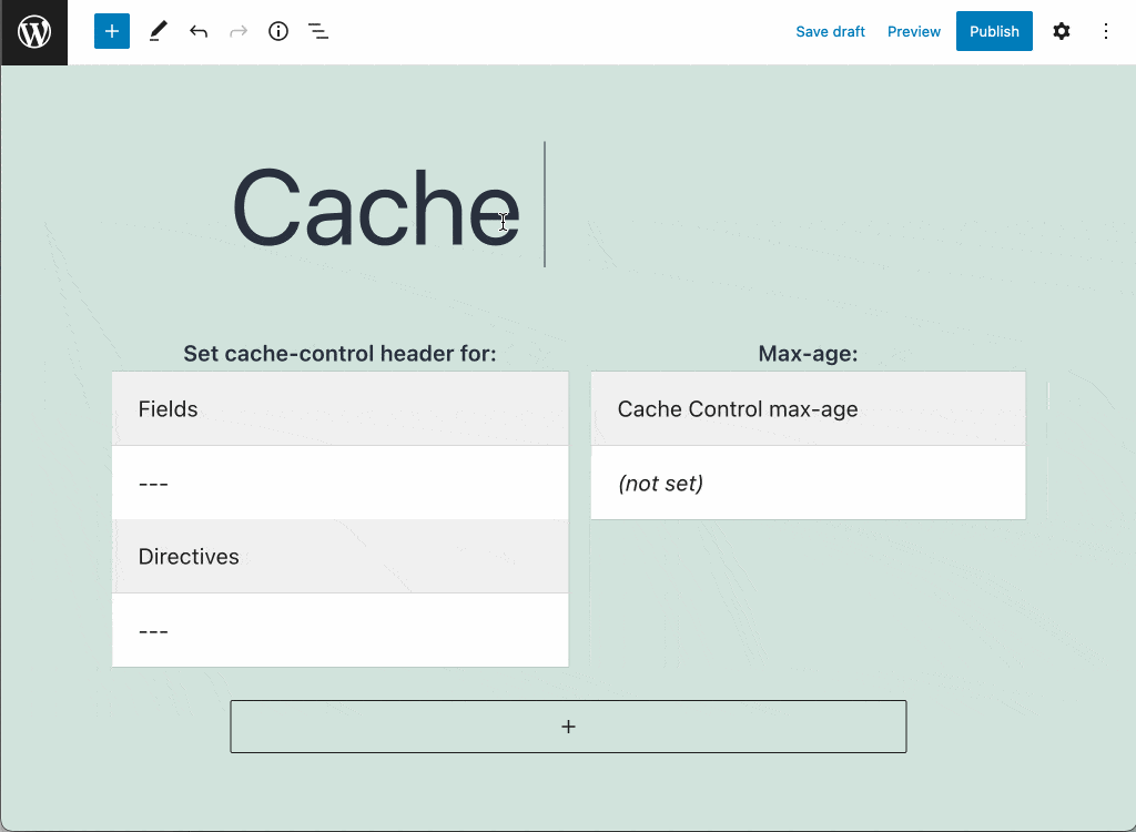 Defining a cache control policy Defining a cache control policy