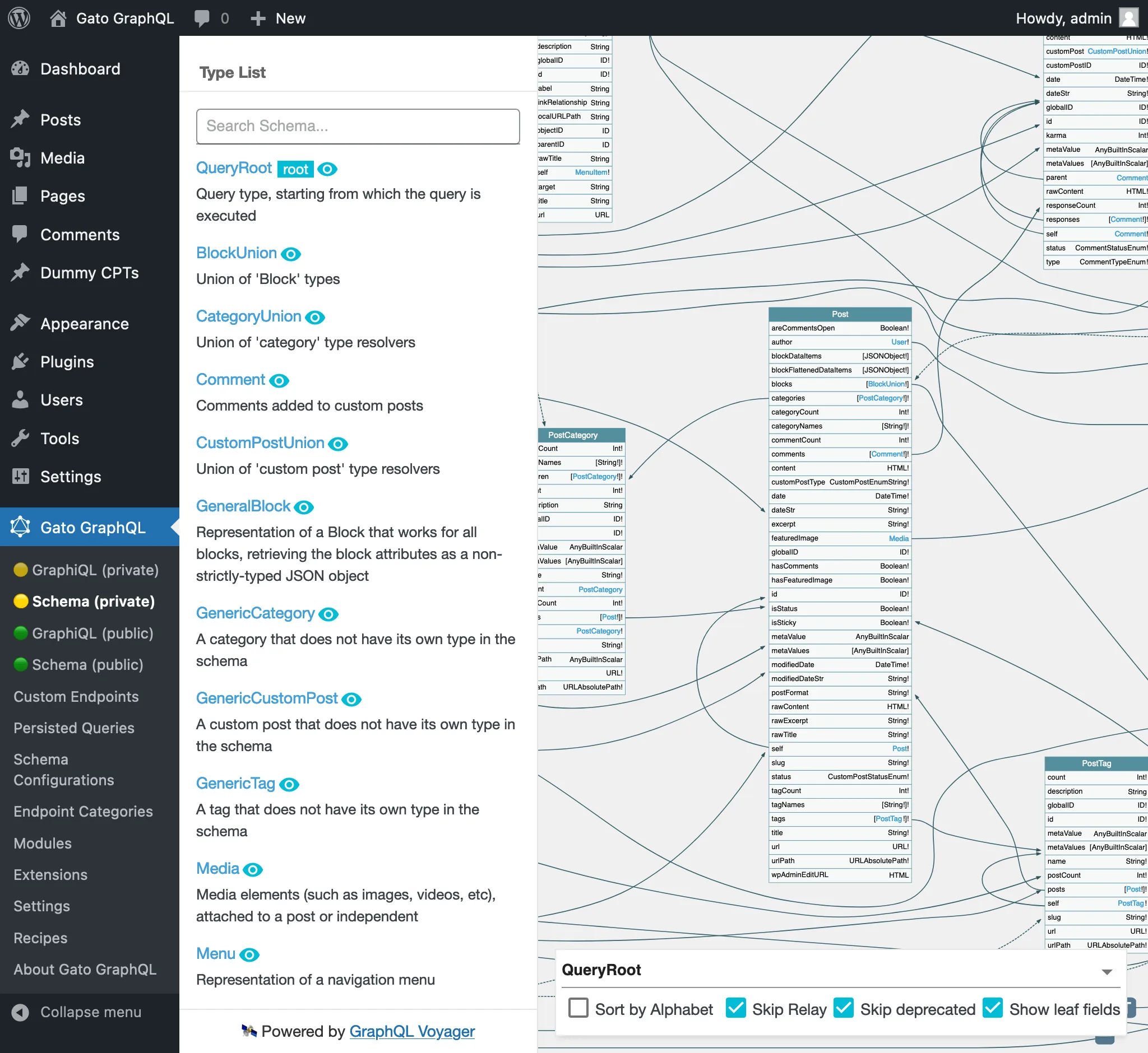 The GraphQL schema for WordPress The GraphQL schema for WordPress