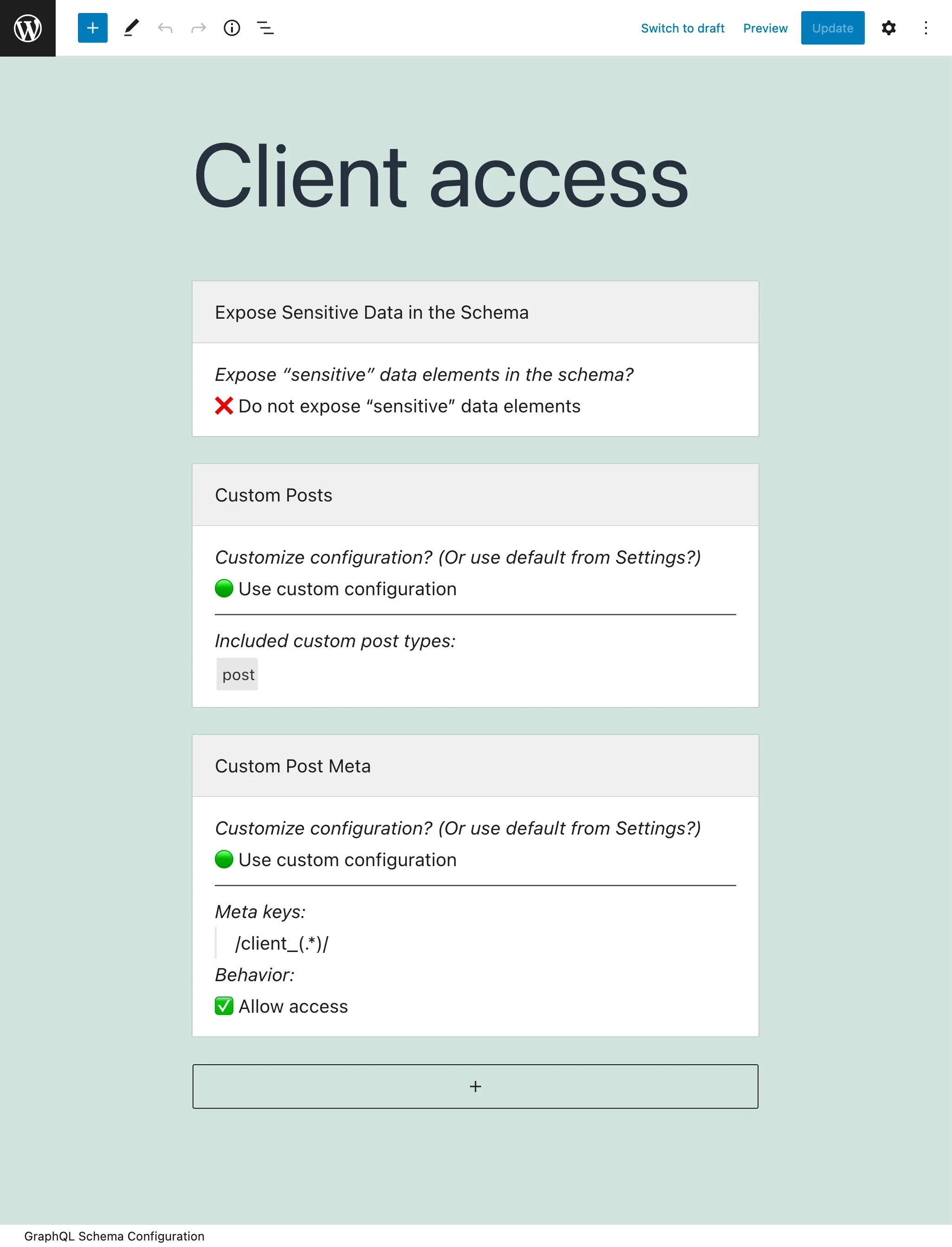 Schema Configuration Schema Configuration
